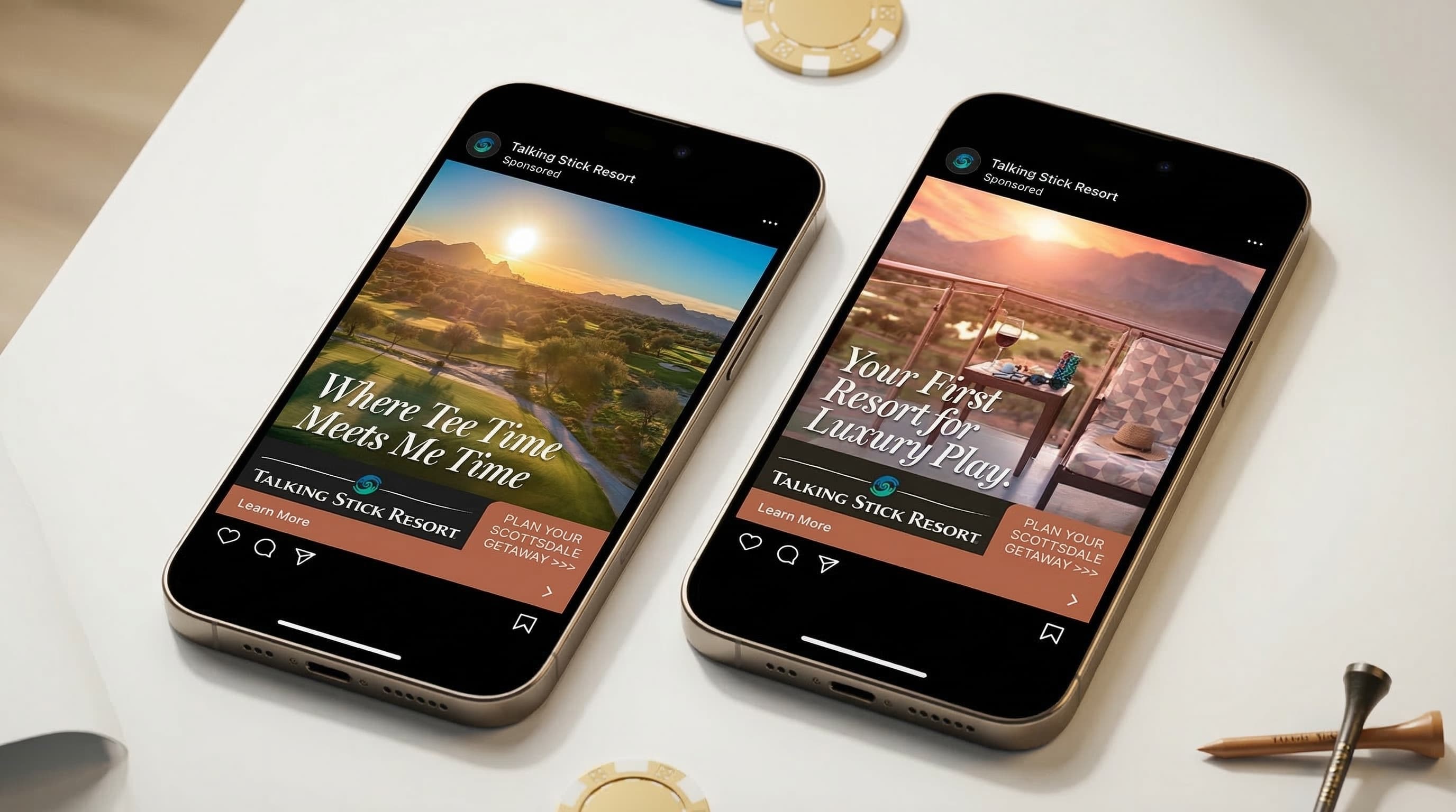 Social media campaign on phone