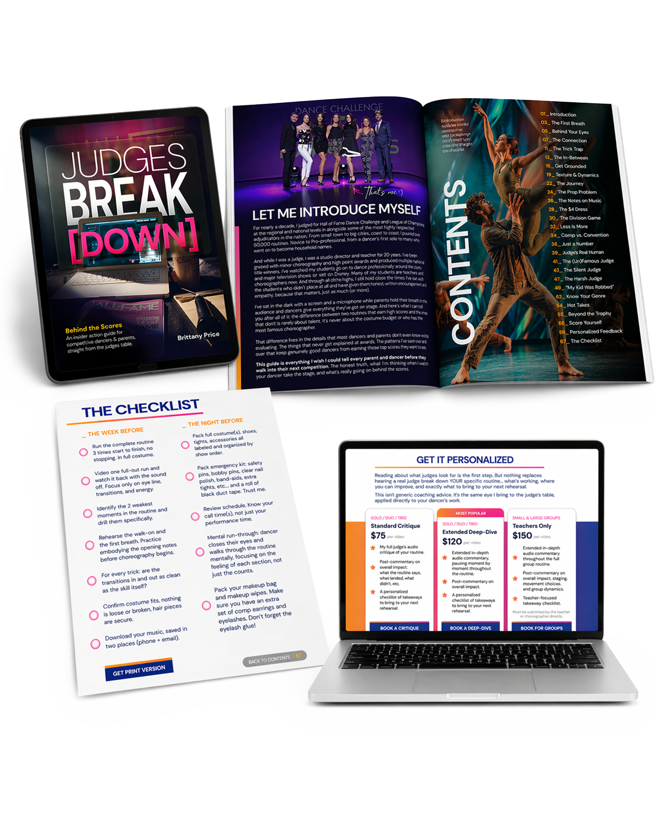 Judges Break[down], collage of program deliverables