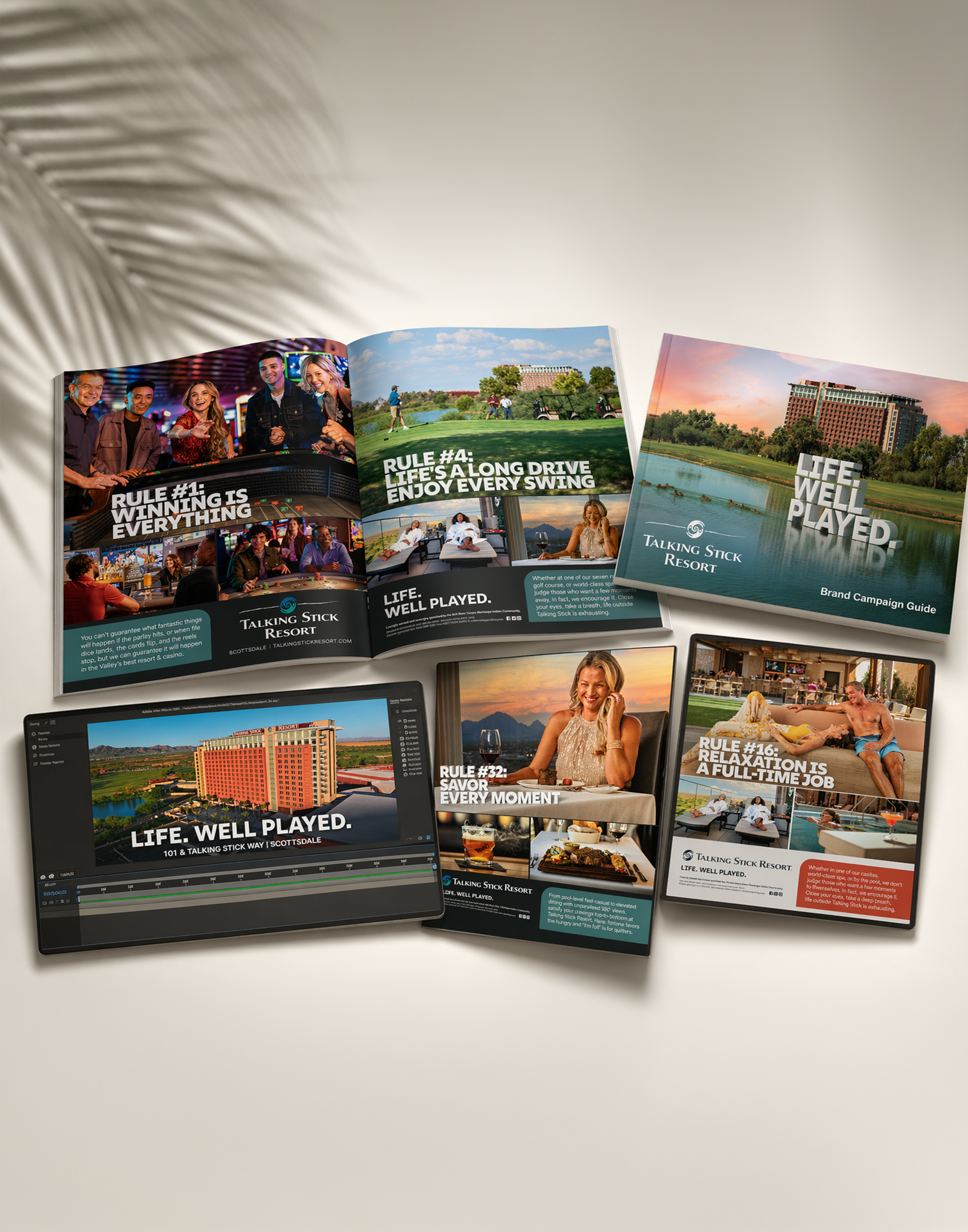 Life. Well Played., collage of program deliverables