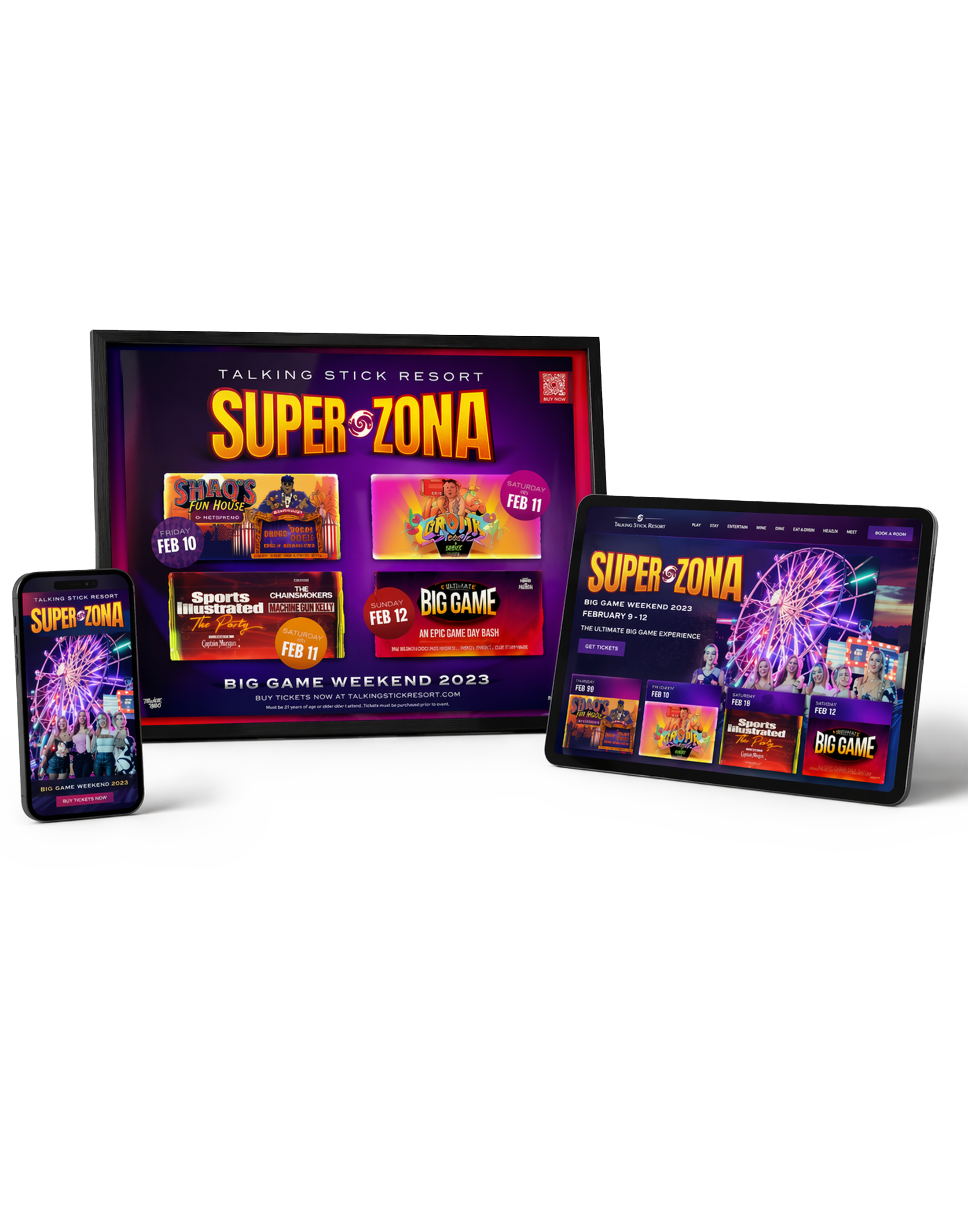 SuperZona, collage of program deliverables