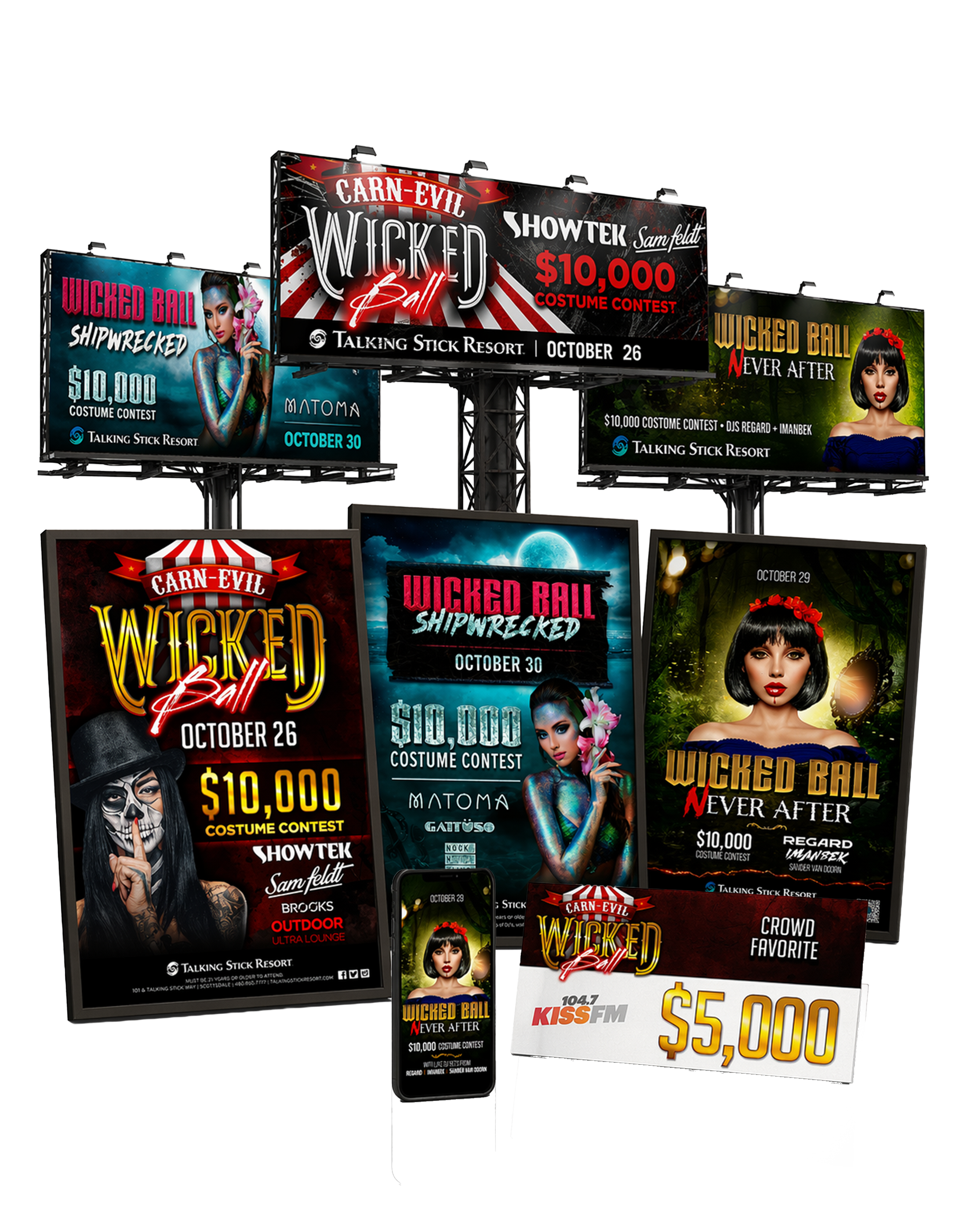 Wicked Ball, collage of program deliverables